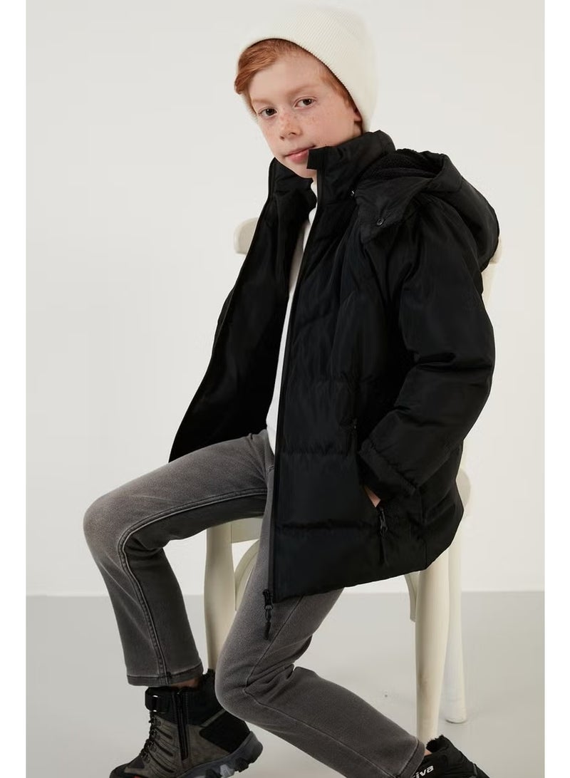 Lela Plush Lined Removable Hooded Winter Coat with Pockets Boys' Coat 5761587 - Image 1